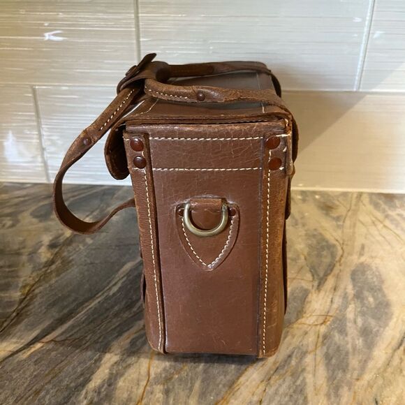 Vintage Fudo leather camera (?) padlock bag - Picture 2 of 7